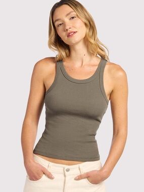 NWOT | Nuuds Essential Rib Tank Mocha